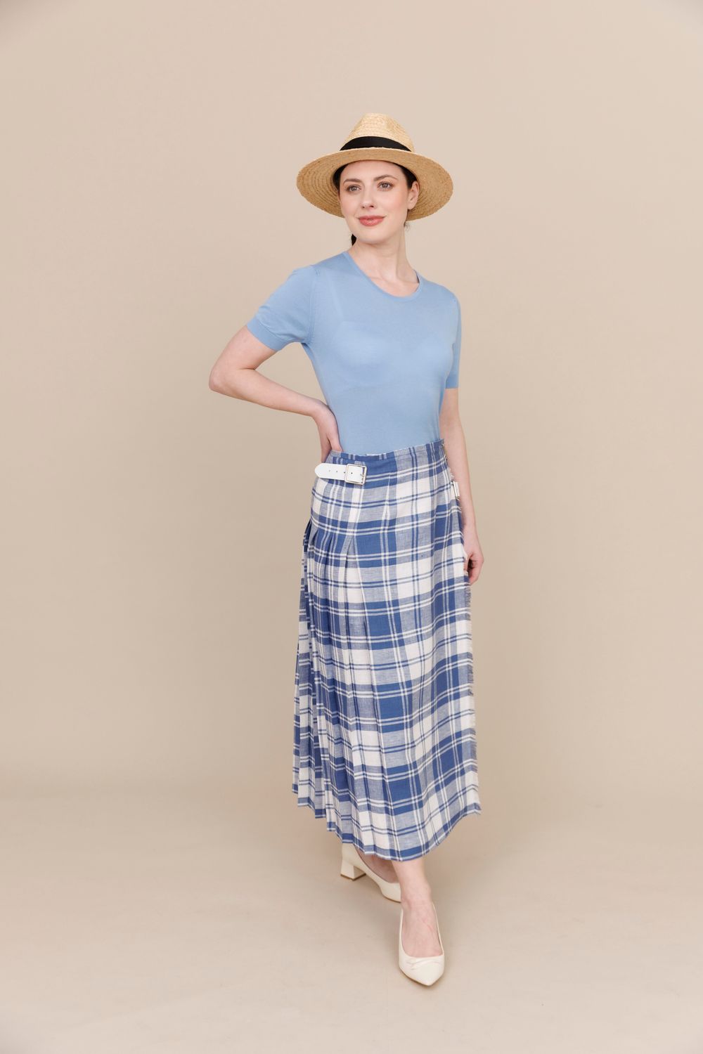 Lobawn 100% Linen Long Kilt