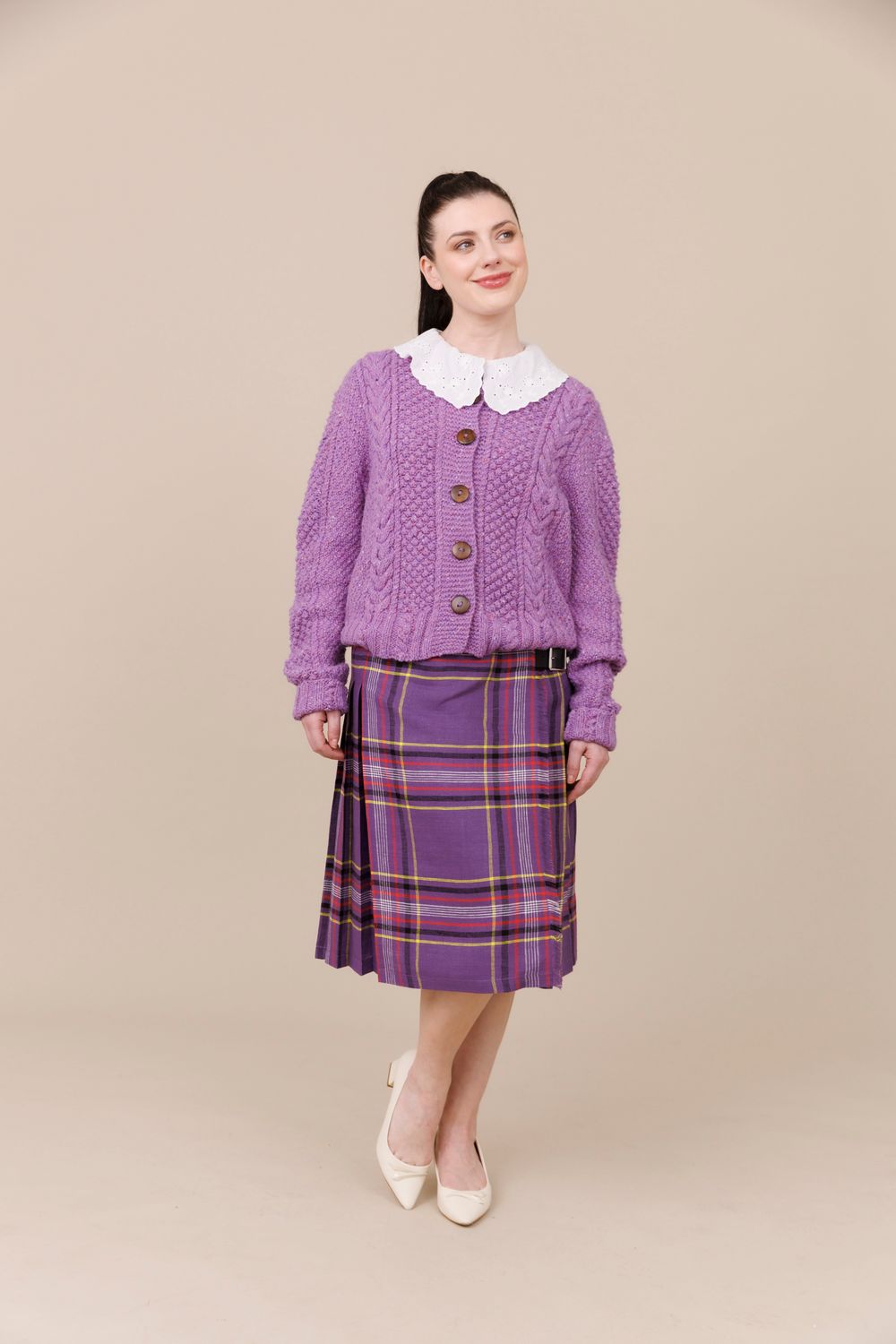 Carrigahorig 100% Linen Midi Kilt