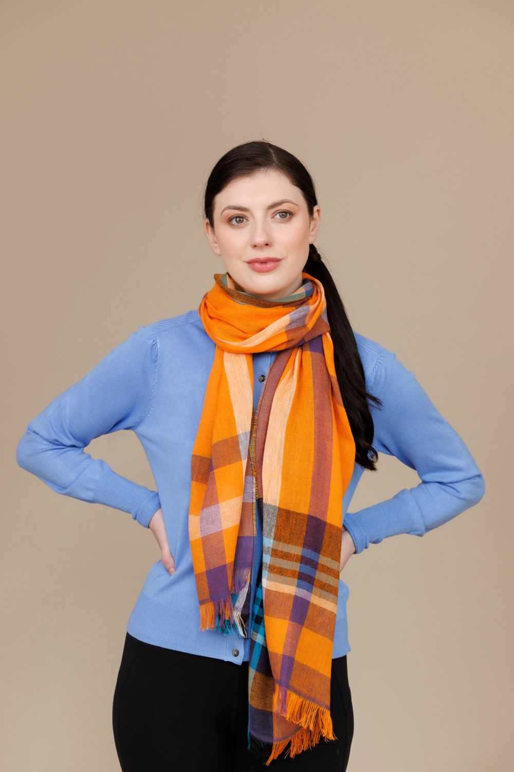 Loughaderra Linen Cotton Unisex Scarf