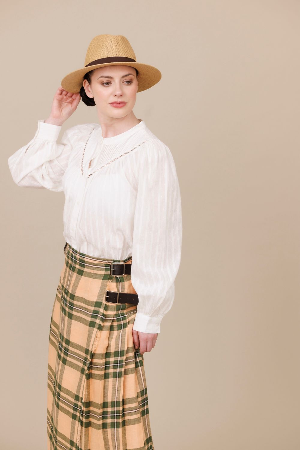 Maumturk 100% Linen Long Kilt