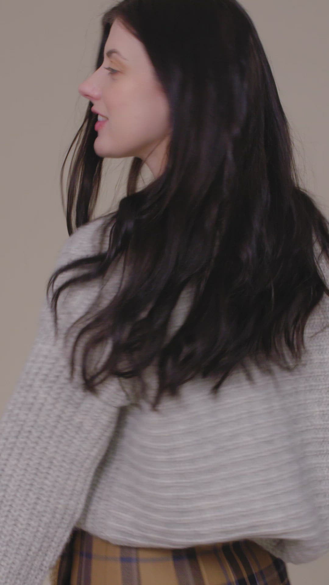 KHAITE】 tartan WOOL melton short COAT